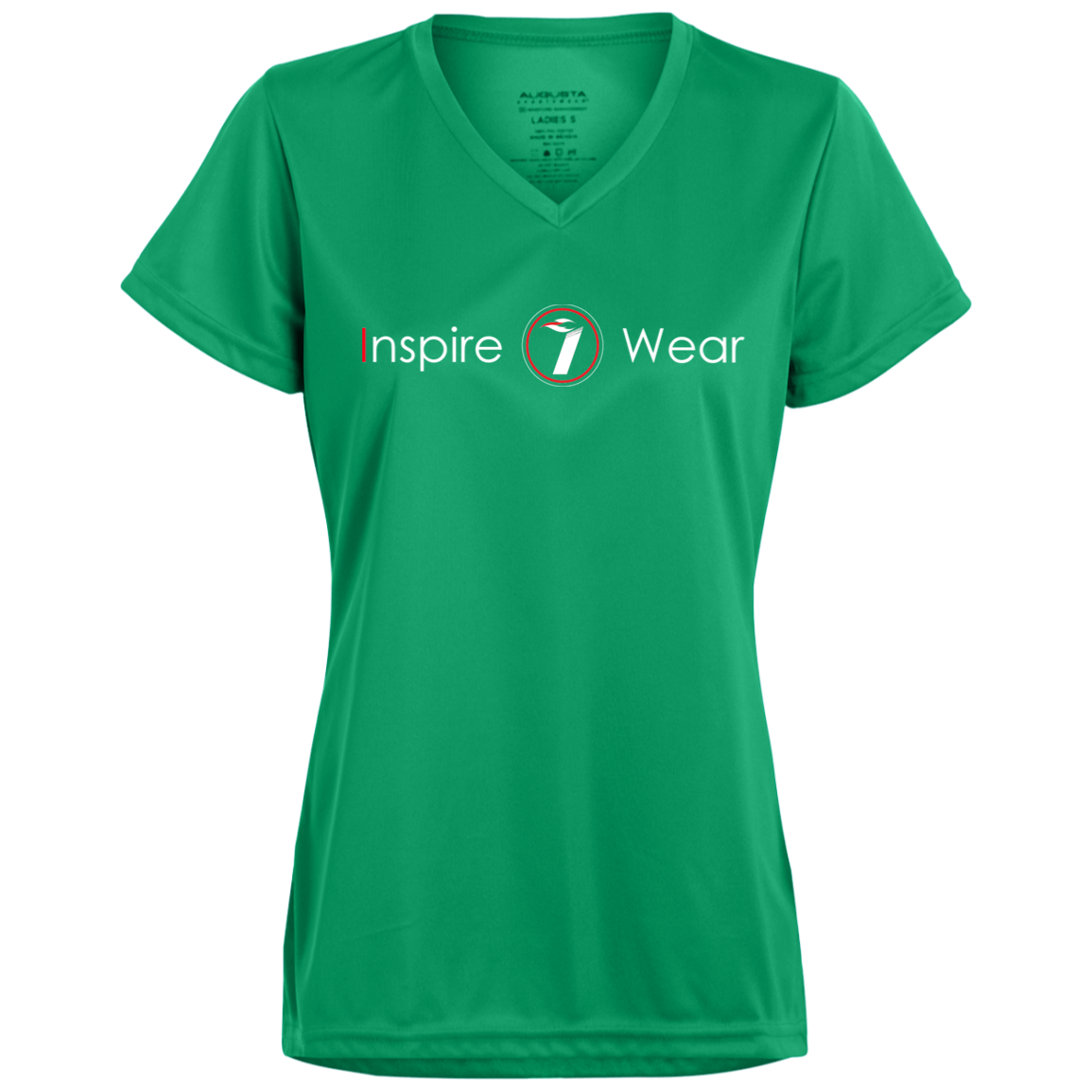 Inspire wear logo Ladies’ Moisture-Wicking V-Neck Tee