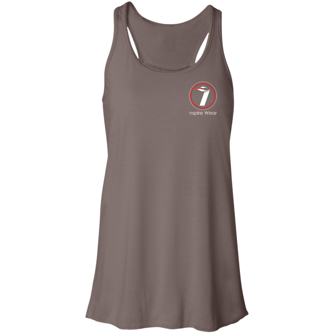 Inspire Wear logo complete Flowy Racerback Tank