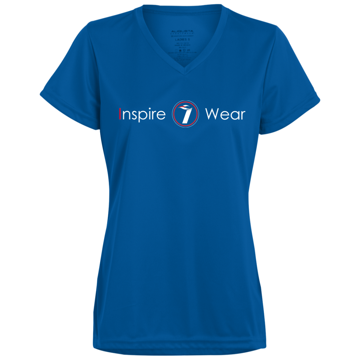 Inspire wear logo Ladies’ Moisture-Wicking V-Neck Tee