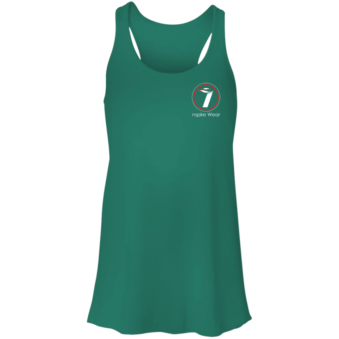 Inspire Wear logo complete Flowy Racerback Tank