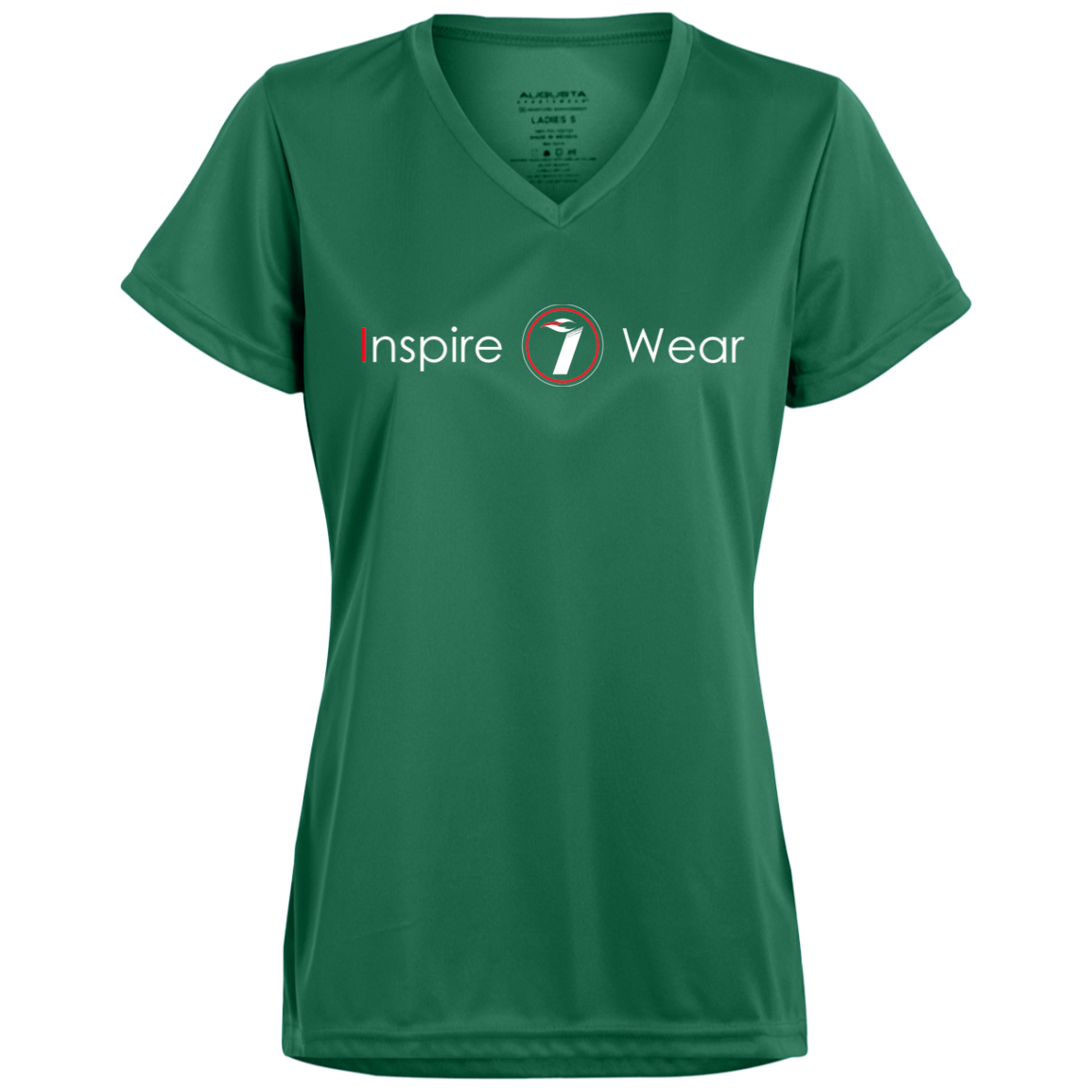 Inspire wear logo Ladies’ Moisture-Wicking V-Neck Tee