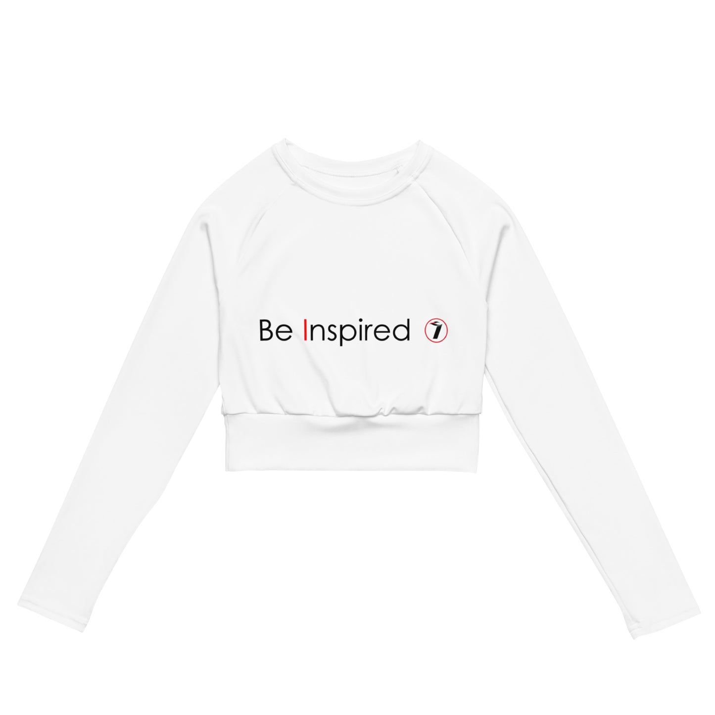 Recycled long-sleeve crop top