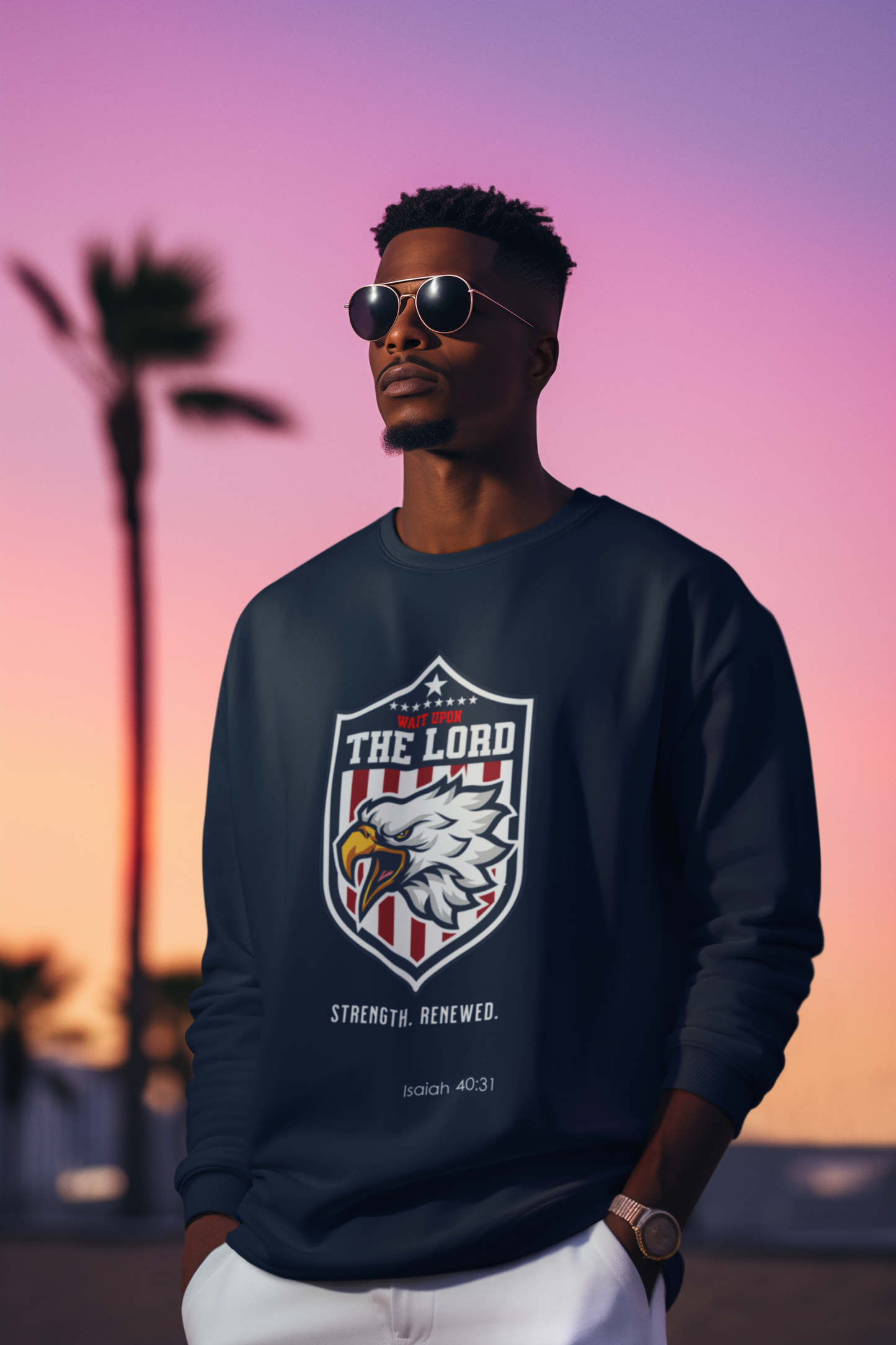 Wait Upon the Lord Unisex Heavy Blend™ Crewneck Sweatshirt