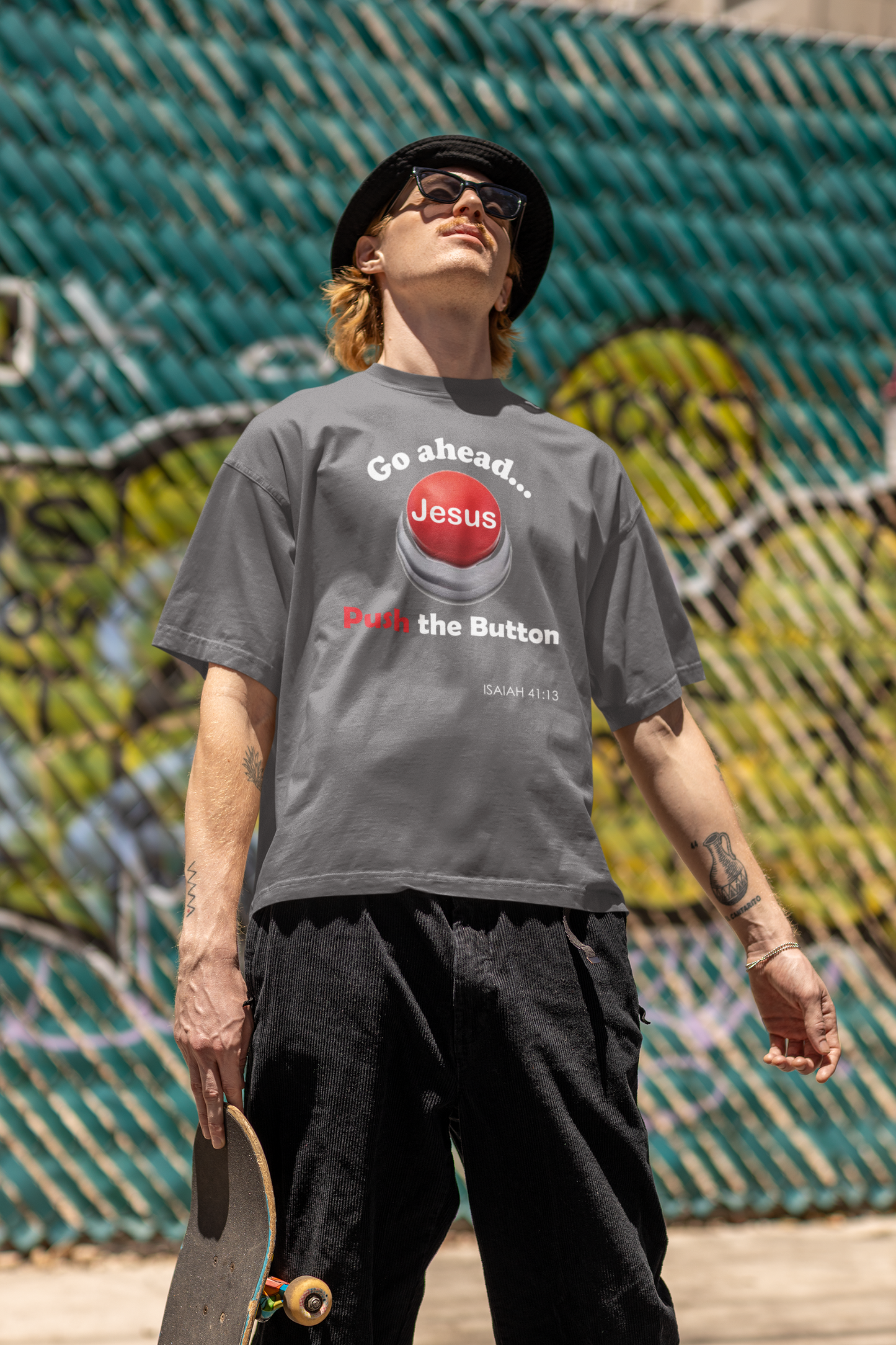 Push the Button Unisex Heavy Cotton Tee