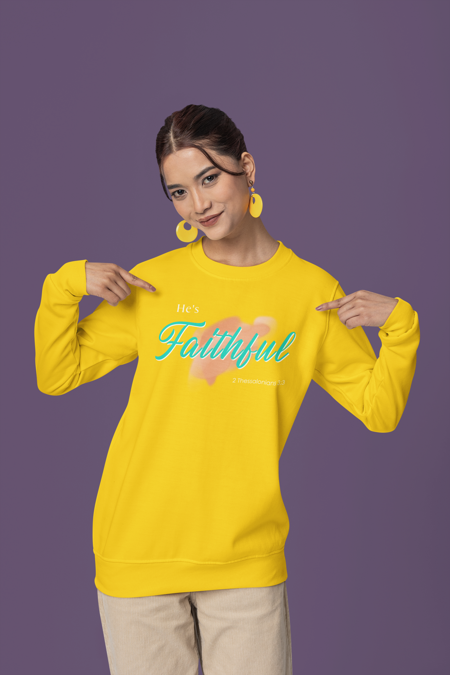 He's Faithful Unisex Heavy Blend™ Crewneck Sweatshirt