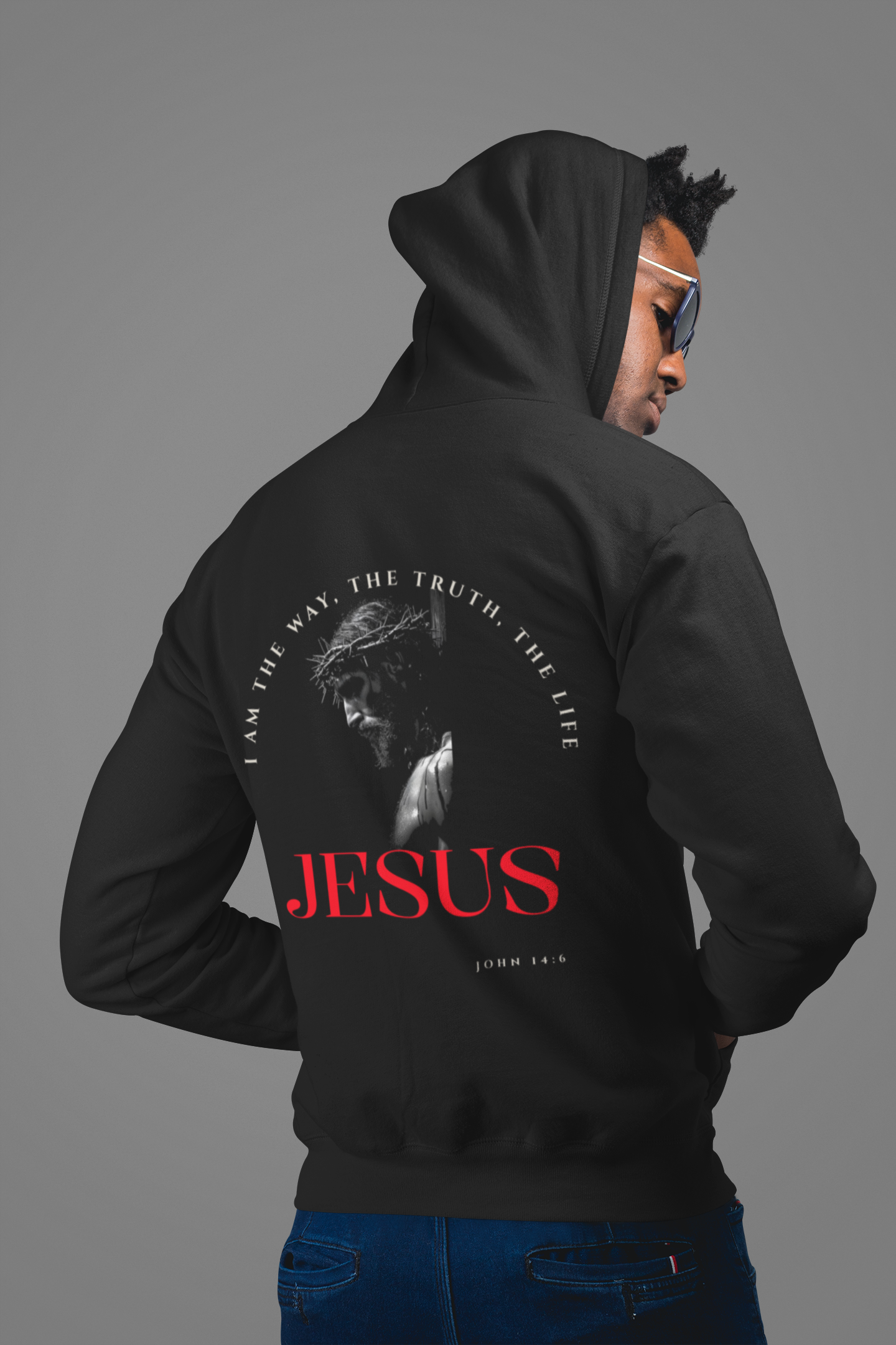"I Am The Way" Faith-Inspired Unisex Hooded Sweatshirt
