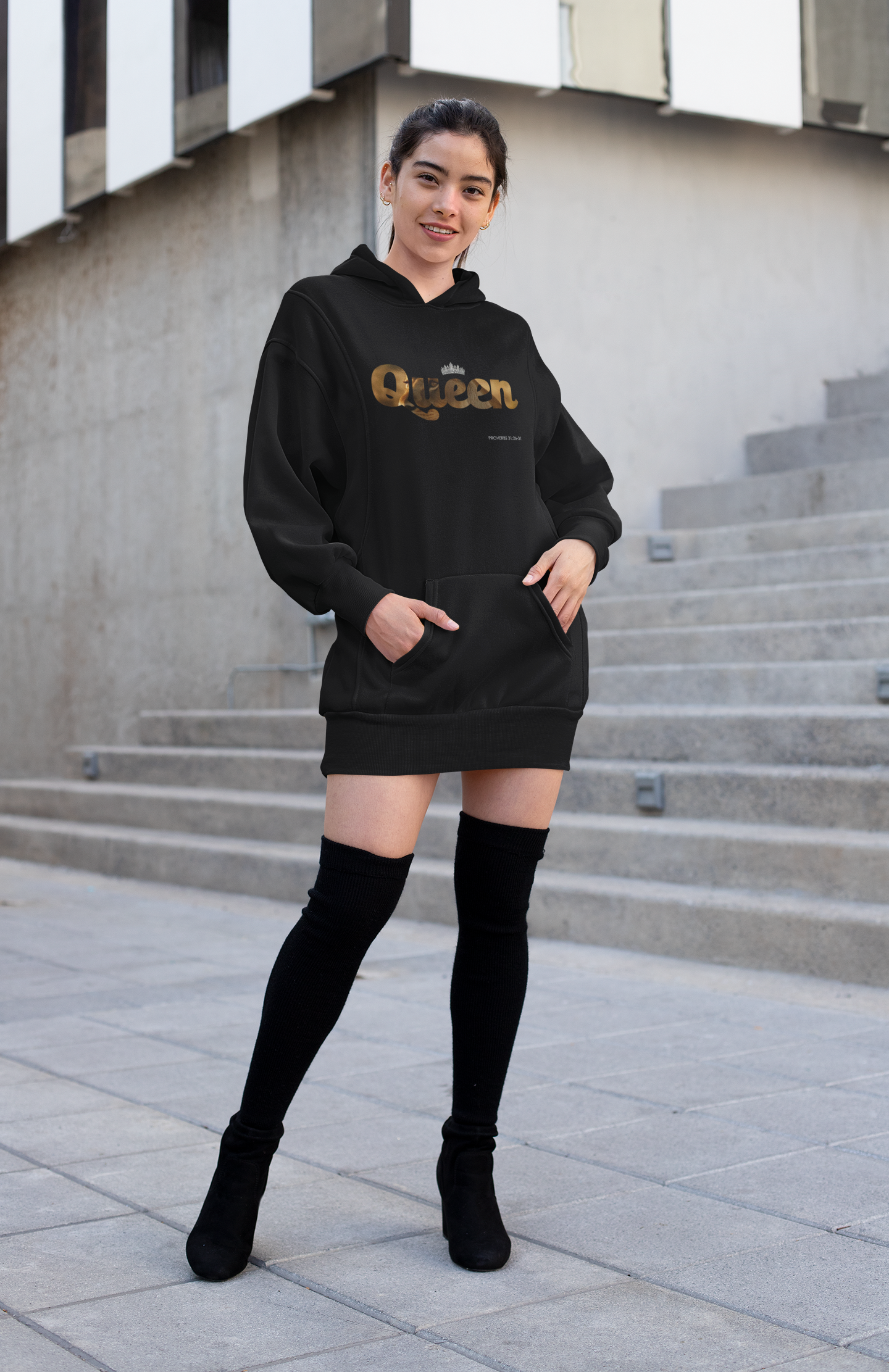 Queen Women's Hoodie Dress – Inspire Wear