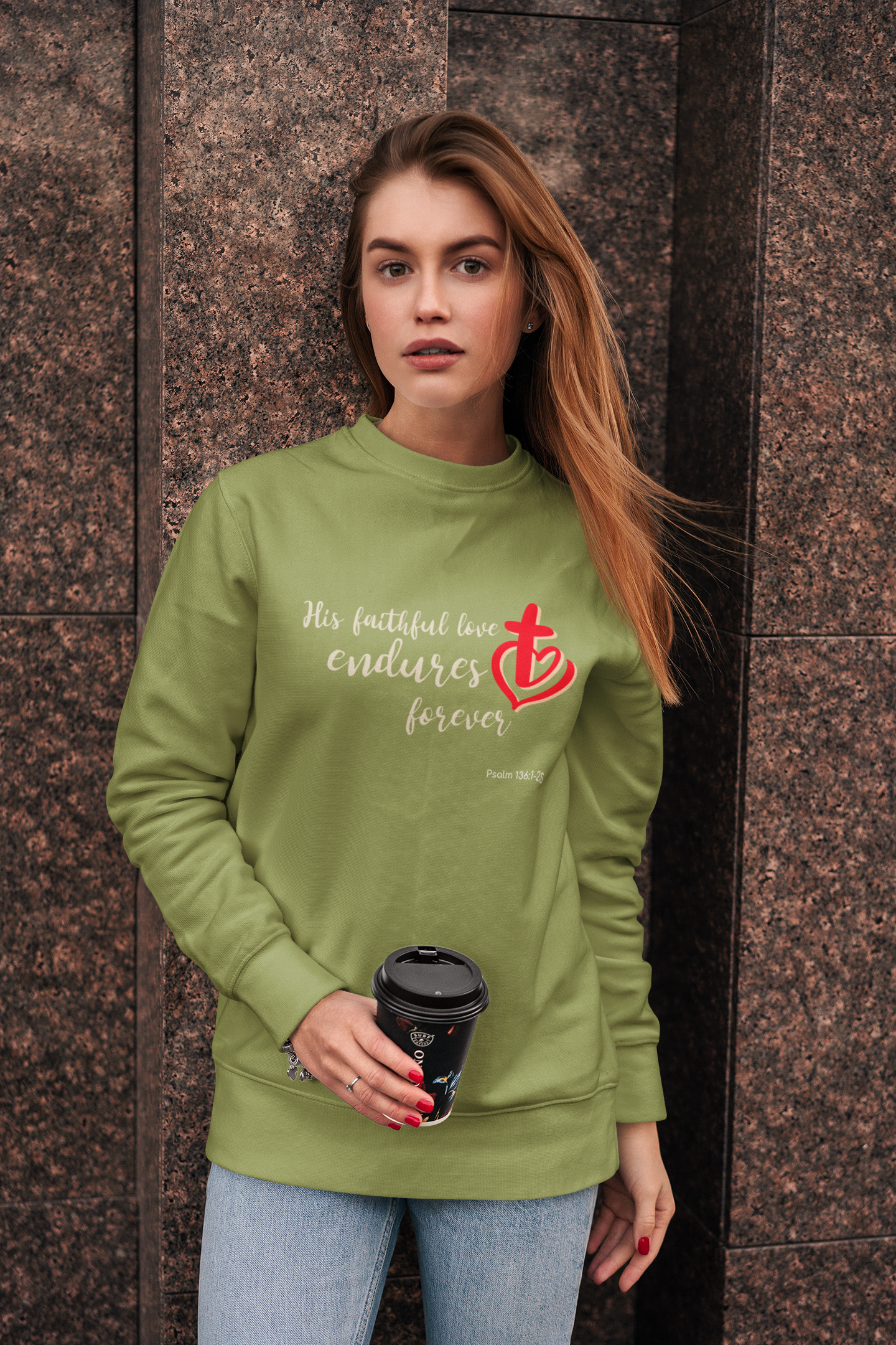 His Faithful Love Unisex Heavy Blend™ Crewneck Sweatshirt