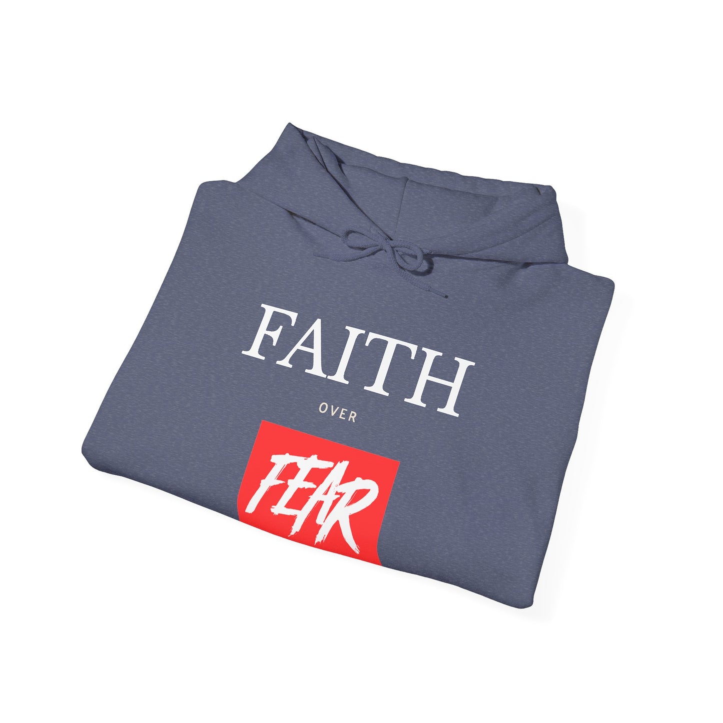 "Faith Over Fear" Inspirational Pullover Hoodie