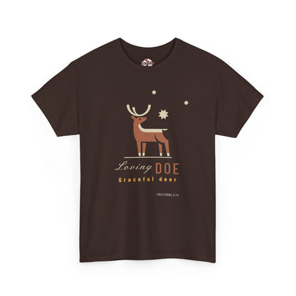 "Loving Doe Graceful Deer" Women's Inspirational Graphic T-Shirt