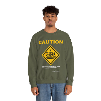 Caution: Salvation Under Construction Crewneck Sweatshirt