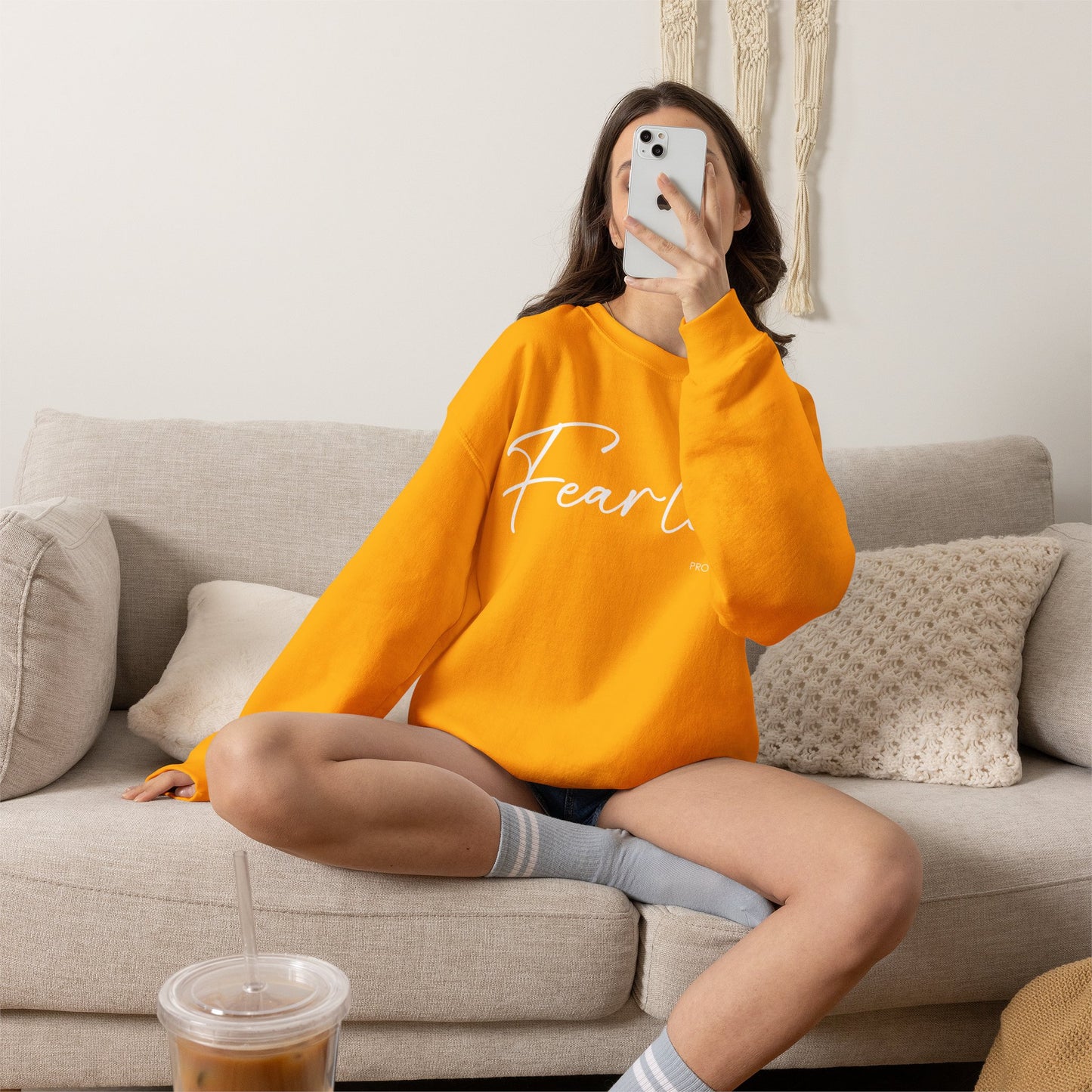 "Fearless" Inspirational Crewneck Sweatshirt — (Proverbs 31)