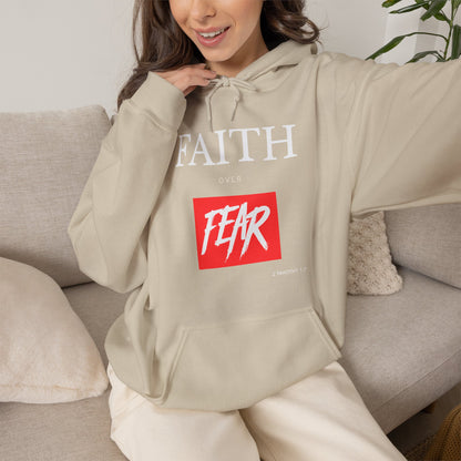 "Faith Over Fear" Inspirational Pullover Hoodie