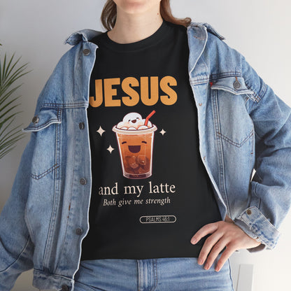 “Jesus and My Latte” Faith & Coffee Unisex Graphic Tee
