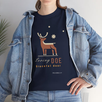 "Loving Doe Graceful Deer" Women's Inspirational Graphic T-Shirt