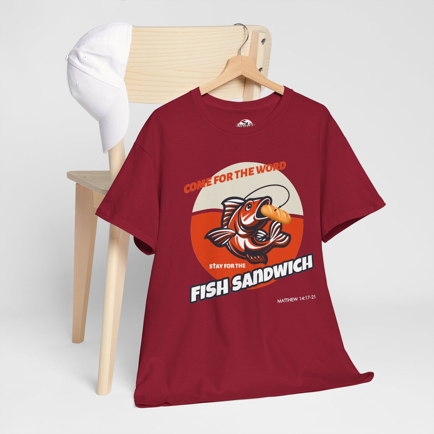 "Come for the Word" Fish Sandwich Graphic T-Shirt