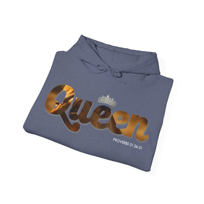 "I am Queen" Womens Affirmation Heavy Blend™ Hooded Sweatshirt