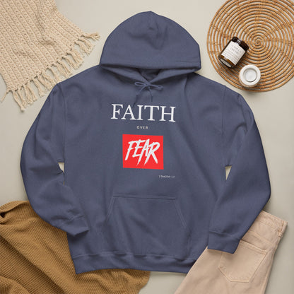 "Faith Over Fear" Inspirational Pullover Hoodie