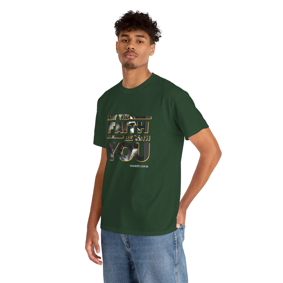 "May The Faith Be With You" Inspirational Graphic T‑Shirt