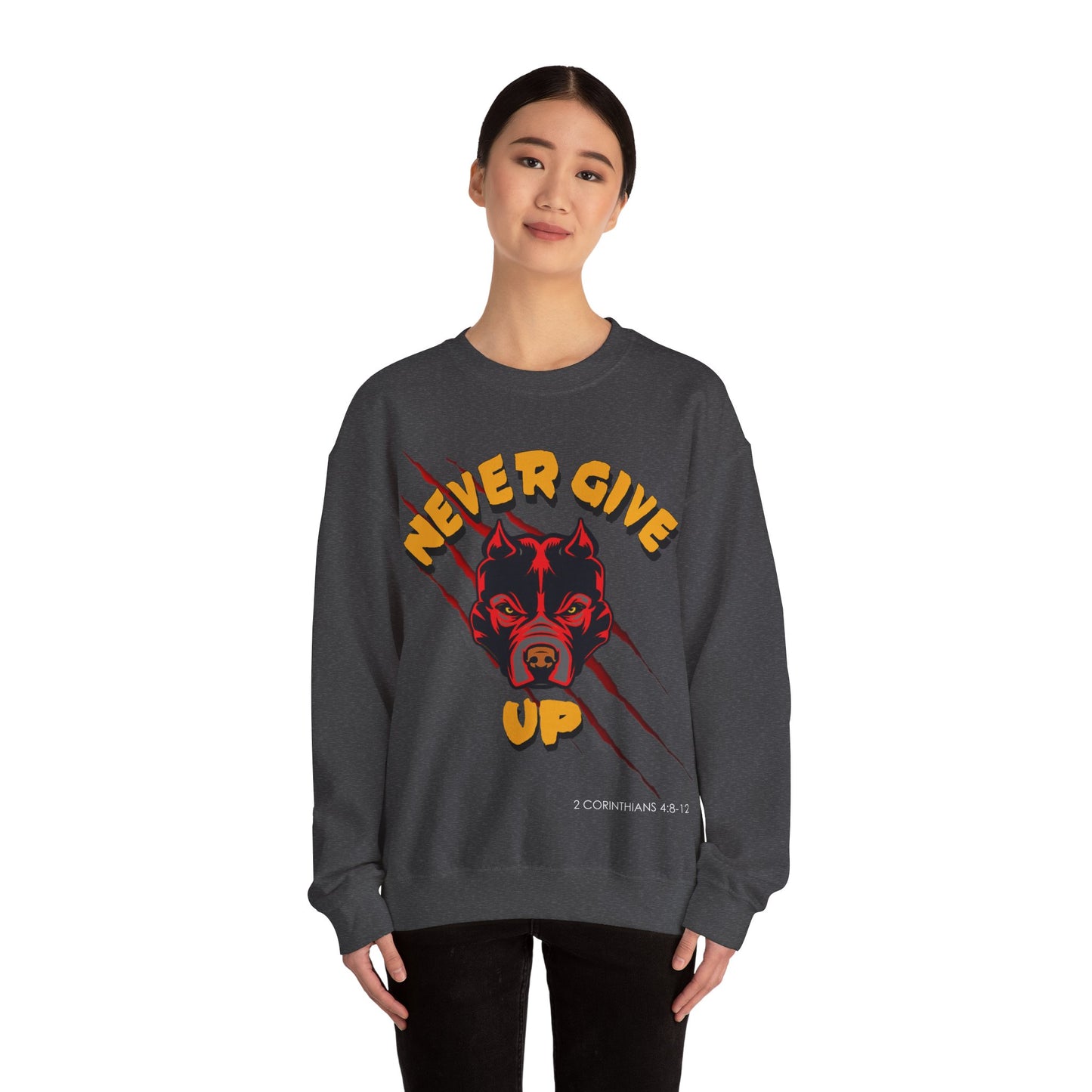 "Never Give Up" Crewneck Sweatshirt
