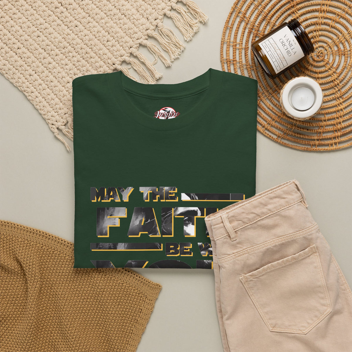 "May The Faith Be With You" Inspirational Graphic T‑Shirt