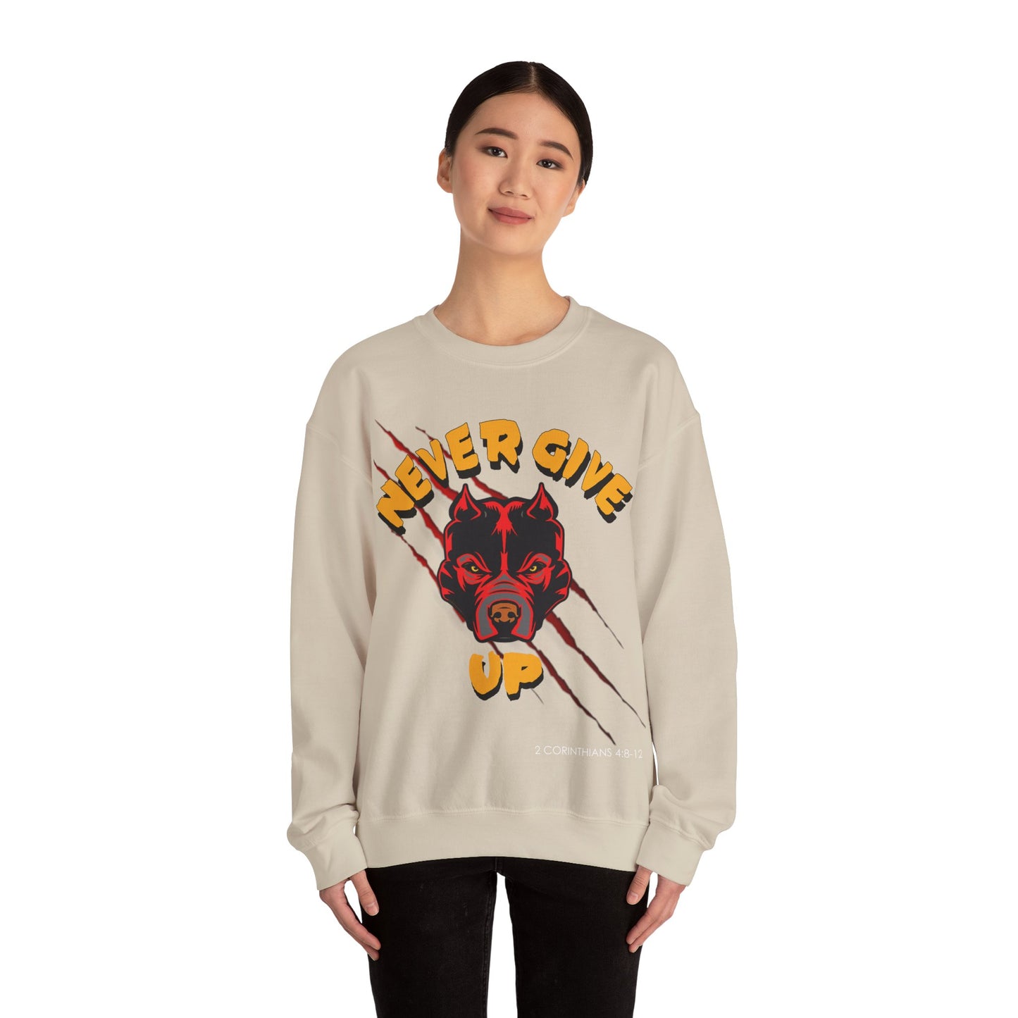 "Never Give Up" Crewneck Sweatshirt
