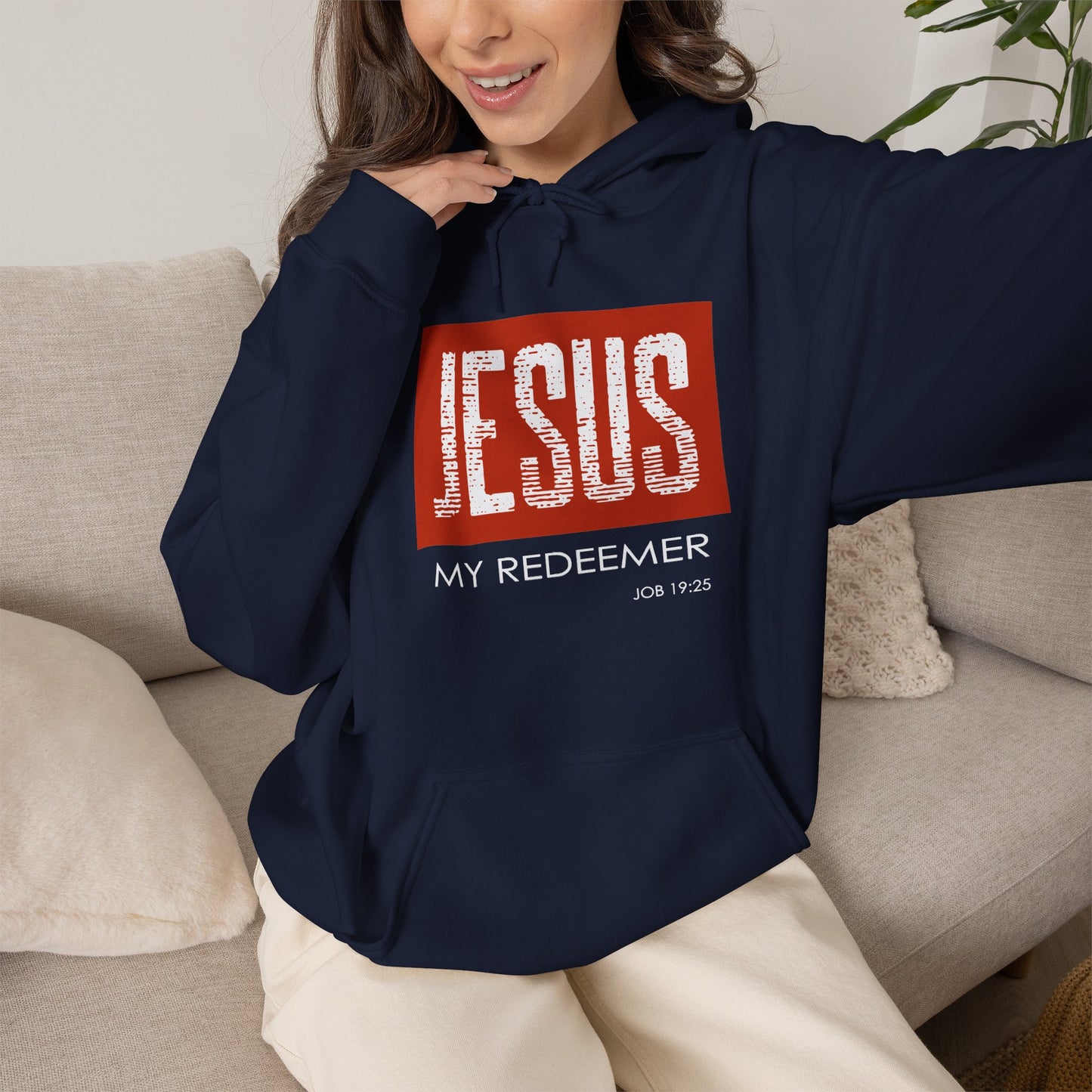 "Jesus My Redeemer" Inspirational Pullover Hoodie
