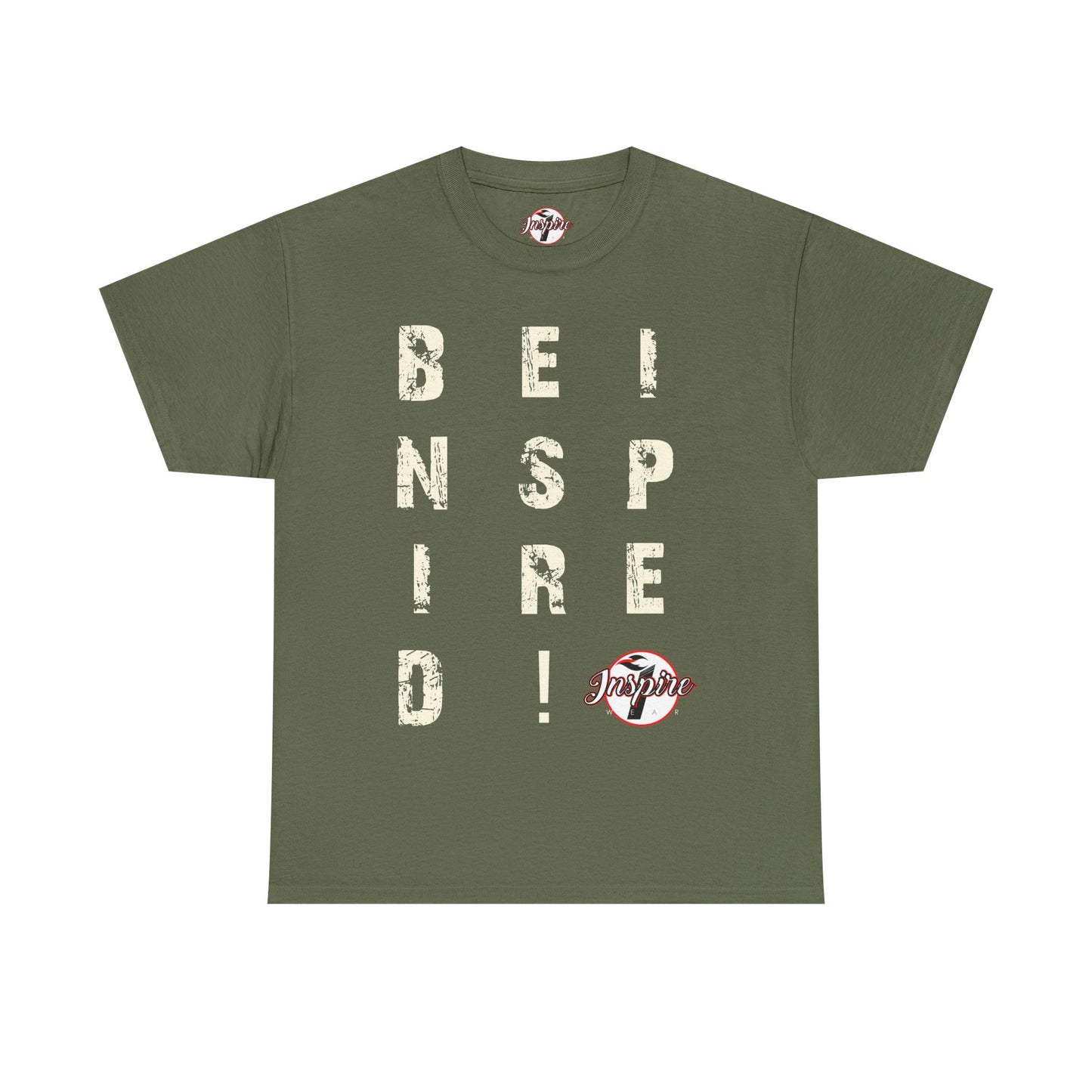 "Be Inspired" Motivational Vertical Graphic T-Shirt