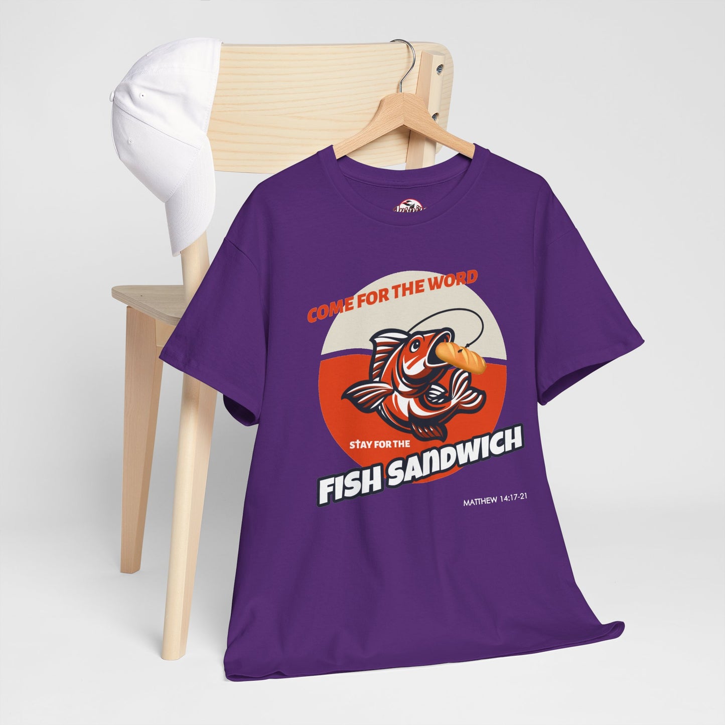 "Come for the Word" Fish Sandwich Graphic T-Shirt