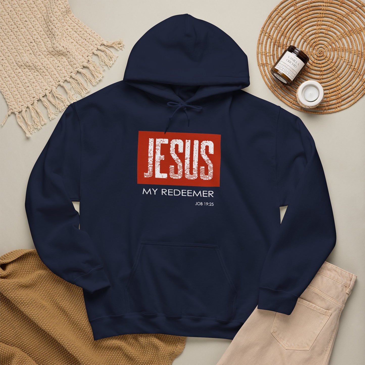 "Jesus My Redeemer" Inspirational Pullover Hoodie