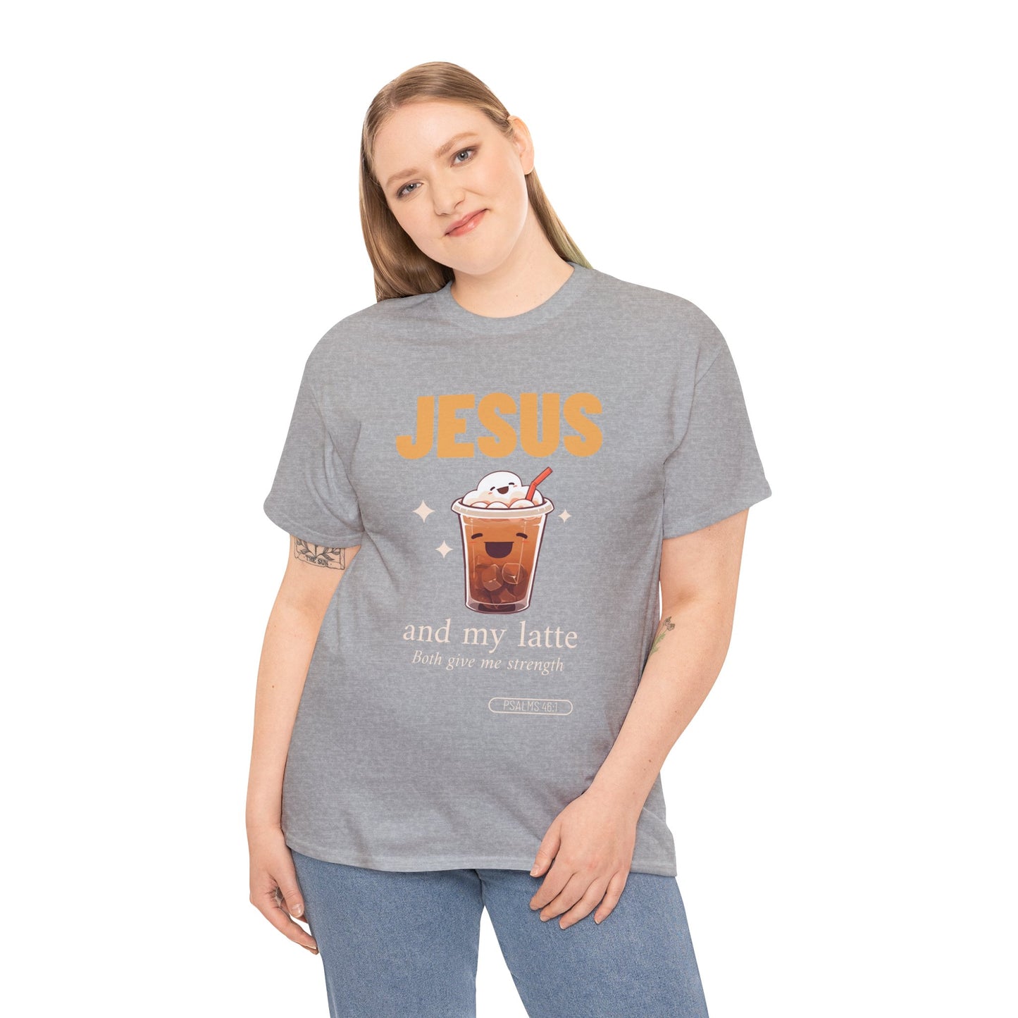 “Jesus and My Latte” Faith & Coffee Unisex Graphic Tee