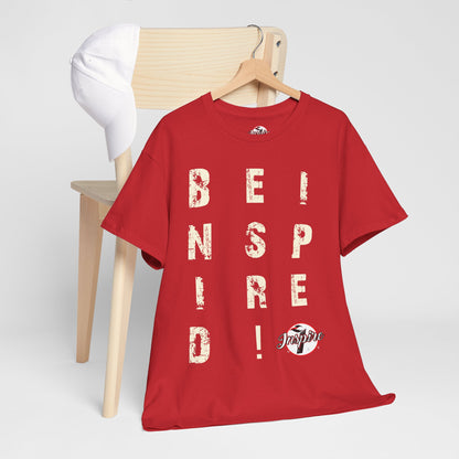 "Be Inspired" Motivational Vertical Graphic T-Shirt