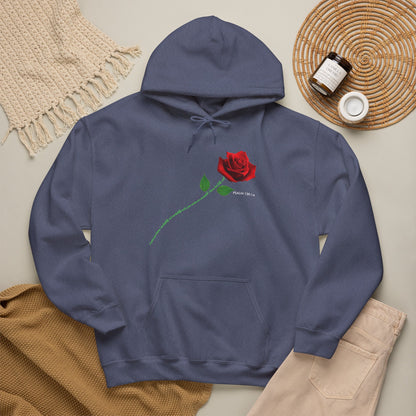 "Fearfully and Wonderfully Made" Rose Graphic Pullover Hoodie