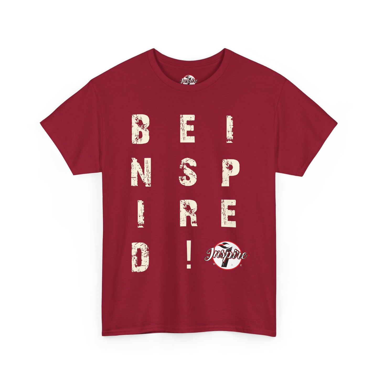 "Be Inspired" Motivational Vertical Graphic T-Shirt