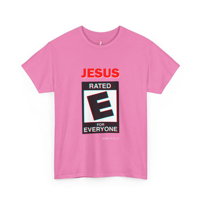 Jesus Rated E Unisex Heavy Cotton Tee Christian T-Shirt