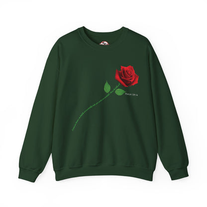 "Fearfully and Wonderfully Made" Rose Crewneck Sweatshirt