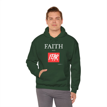 "Faith Over Fear" Inspirational Pullover Hoodie