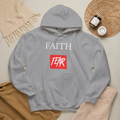 "Faith Over Fear" Inspirational Pullover Hoodie