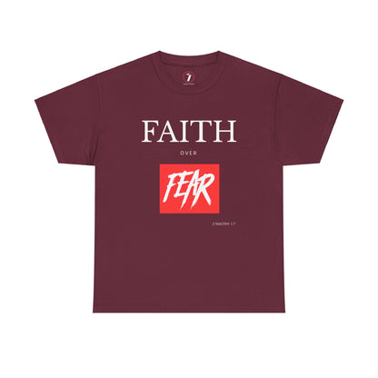 Faith Over Fear Men's Unisex Heavy Cotton Tee