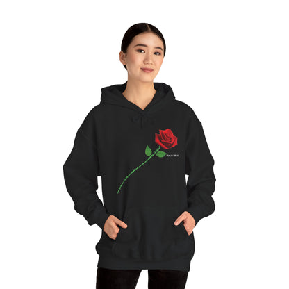 "Fearfully and Wonderfully Made" Rose Graphic Pullover Hoodie