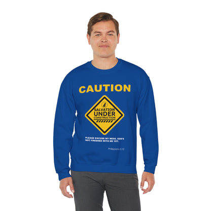 Caution: Salvation Under Construction Crewneck Sweatshirt