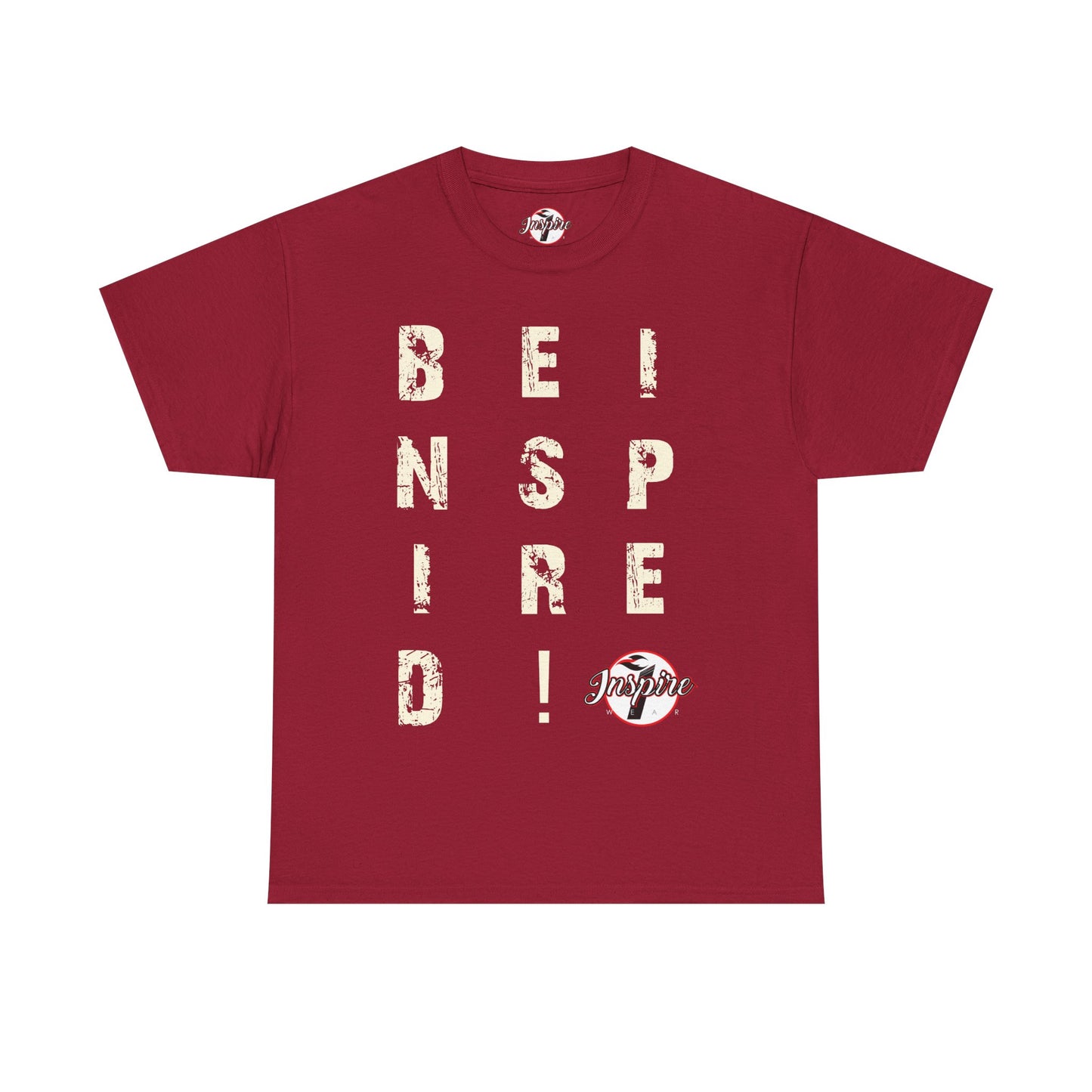 "Be Inspired" Motivational Vertical Graphic T-Shirt