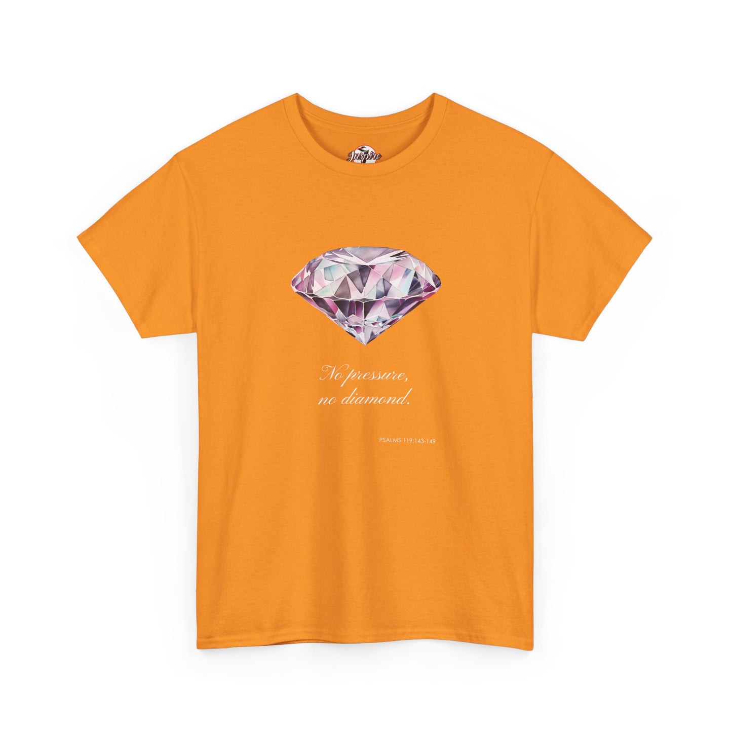 "No Pressure, No Diamond" Women's Inspirational Graphic T-Shirt