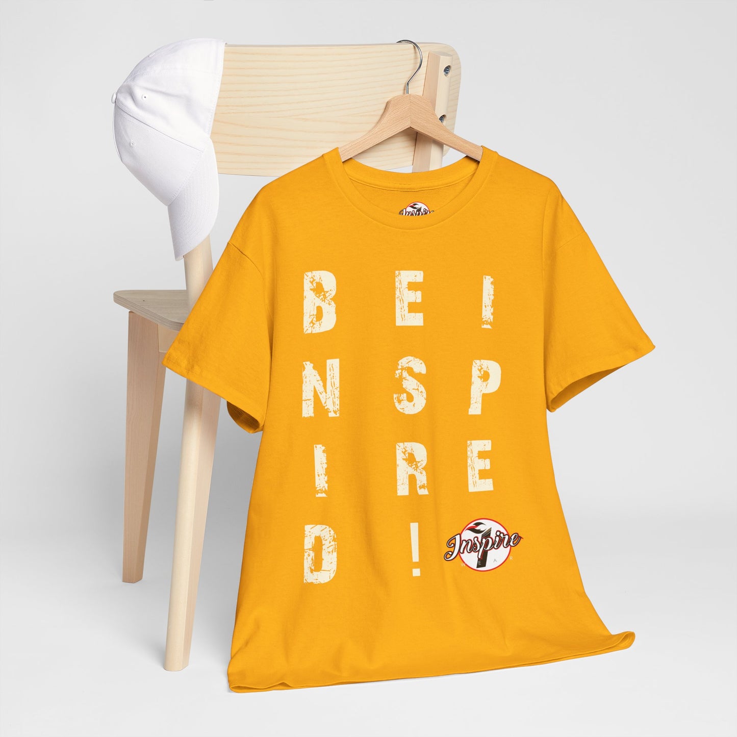 "Be Inspired" Motivational Vertical Graphic T-Shirt