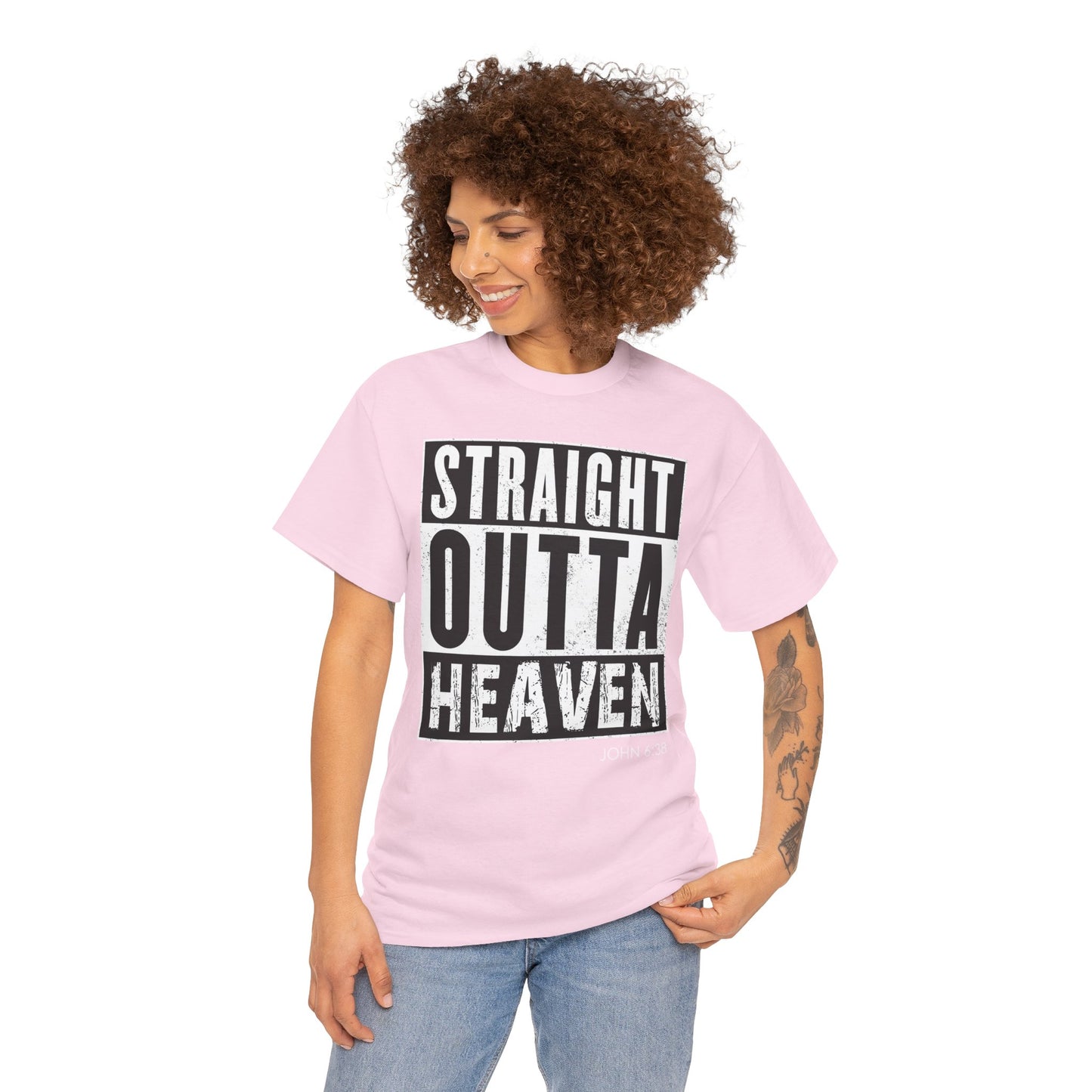 Straight Outta Heaven Unisex Inspirational Graphic T-Shirt
