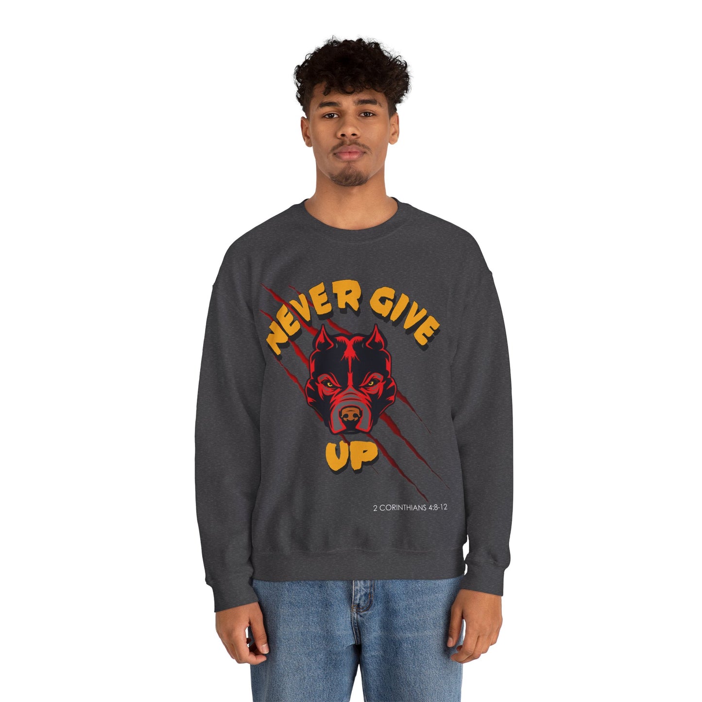 "Never Give Up" Crewneck Sweatshirt