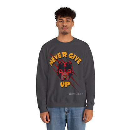 "Never Give Up" Crewneck Sweatshirt