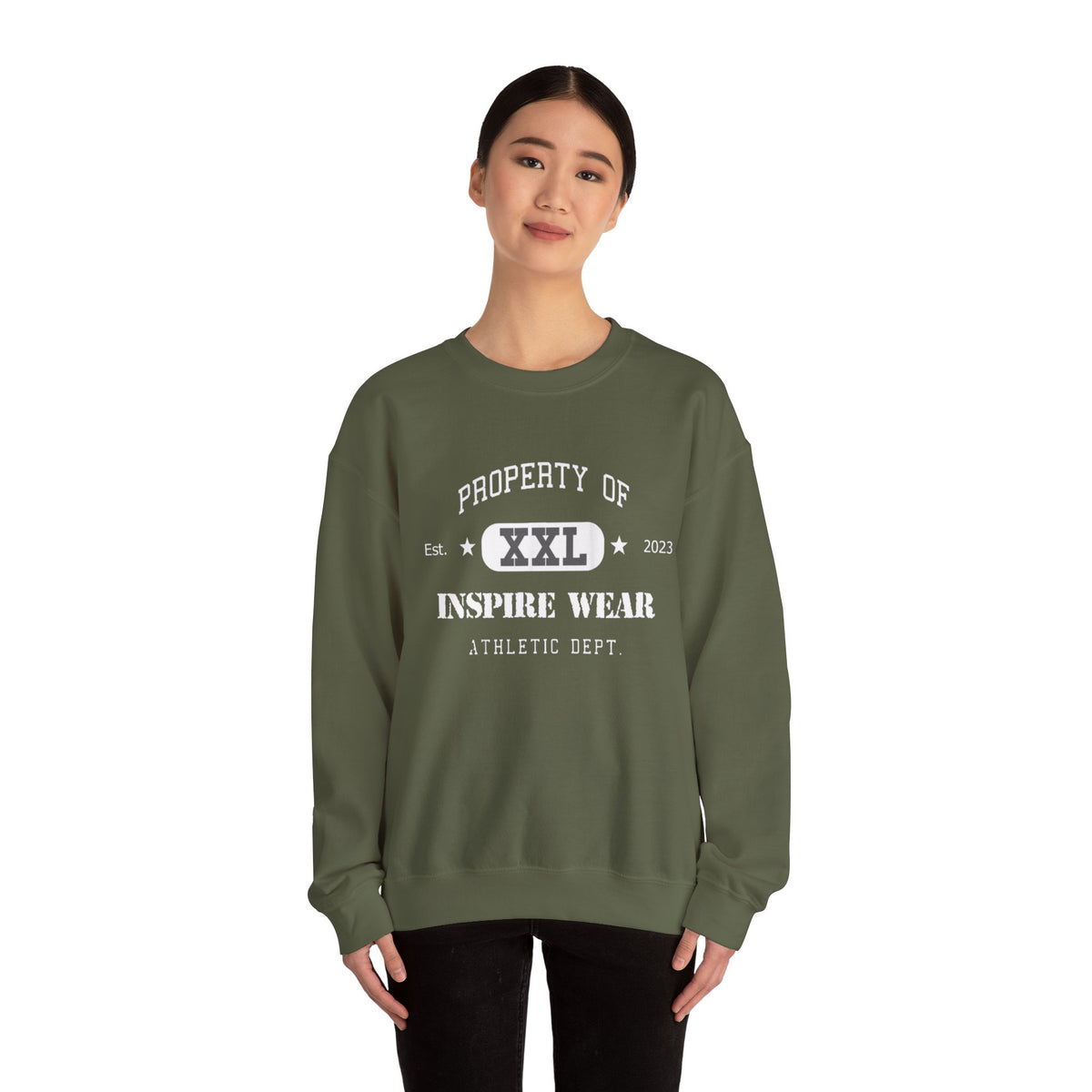 "Property of Inspire Wear" Athletic Crewneck Sweatshirt