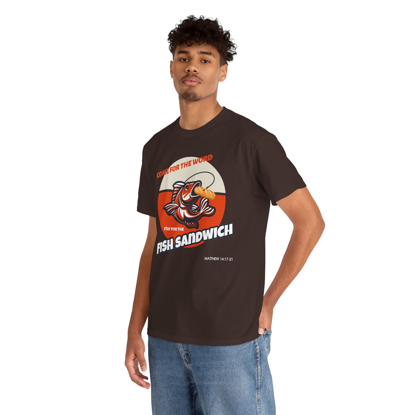 "Come for the Word" Fish Sandwich Graphic T-Shirt