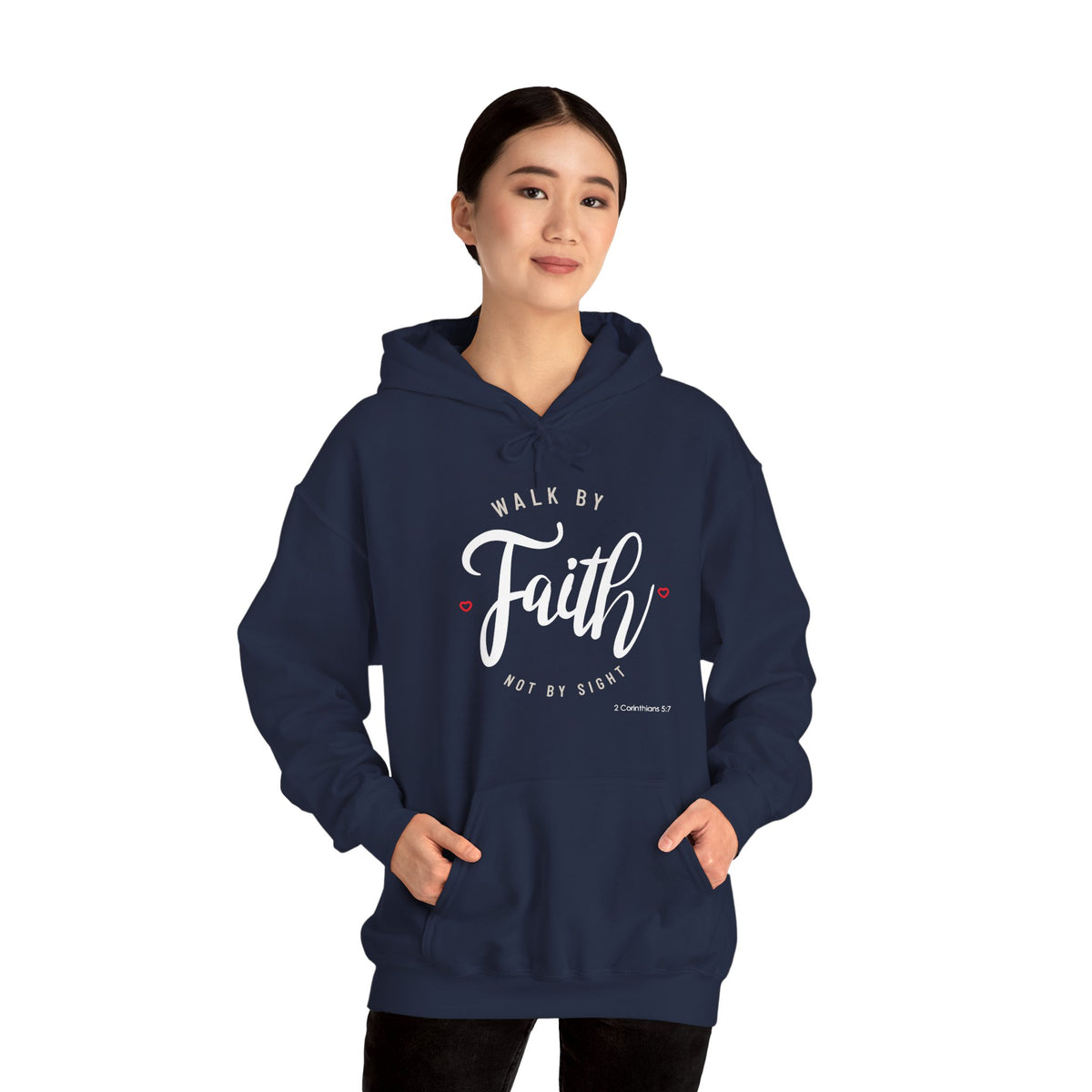 "Walk by Faith Not by Sight" Motivational Pullover Hoodie